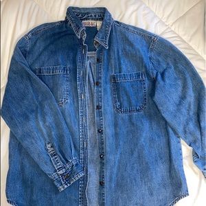 Denim button down